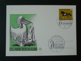 Carte Commemorative Card Zoo De Berlin 1969 - Werbestempel
