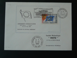 Lettre Cover 20 Ans Du Conseil De L'Europe Assemblée Consultative Strasbourg 1969 - Lettres & Documents