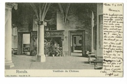 Roeulx - Vestibule Du Château (colonnes, Cheminée) Circulé 1903 - Le Roeulx