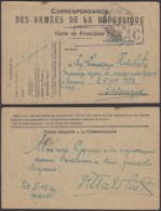 France - Carte En Franchise Avec Censure Violette C Vers Salomique (8G33237) DC3936 - Sellos De Guerra