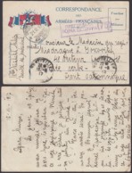 France 1917 - Carte En Franchise Avec Censure Violette 75 Vers Armée Serbe (8G33237) DC3937 - War Stamps