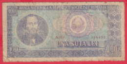 B1072 / 1966 - 100 Lei - Nicolae Bălcescu , Banknotes Banknoten Billets Banconote , Romania Rumanien Roumanie - Roumanie