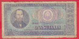 B1078 / 1966 - 100 Lei - Nicolae Bălcescu , Banknotes Banknoten Billets Banconote , Romania Rumanien Roumanie - Roumanie