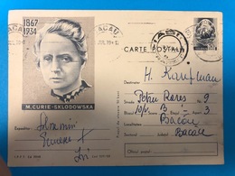 România 1970 Marie Curie - Sklodowska Entier Postal - Atome