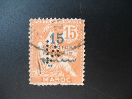 Perforé Perfin Maroc , Perforation : M 16   à Voir - Other & Unclassified
