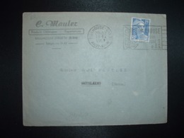 LETTRE TP M. DE GANDON 15F OBL.MEC.18-10 1951 MULHOUSE GARE HAUT-RHIN (68) C. MAULER PRODUITS CHIMIQUES - Otros & Sin Clasificación