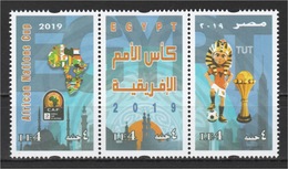 Egypt - 2019 - Strip Of 3 - ( African Nations Cup - CAF - Egypt, 2019 ) - MNH** - Copa Africana De Naciones