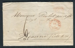 Pays Bas - Lettre Avec Texte De Amsterdam Pour La France En 1854 - Réf S11 - Briefe U. Dokumente