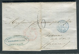 Pays Bas - Lettre Avec Texte Commerciale De Amsterdam Pour La France En 1863 - Réf S13 - Storia Postale