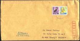 Mailed Cover With Stamps Fauna  Goat Flora Flowers  From Japan - Storia Postale