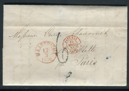 Pays Bas - Lettre Avec Texte De Maastricht Pour La France En 1856 - Réf S20 - Briefe U. Dokumente