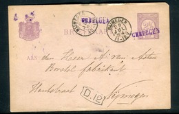 Pays Bas - Entier Postal Pour Nijmegen En 1884, Voir Marque Linéaire - Réf S28 - Entiers Postaux