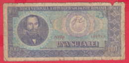 B1091 / 1966 - 100 Lei - Nicolae Bălcescu , Banknotes Banknoten Billets Banconote , Romania Rumanien Roumanie - Roemenië