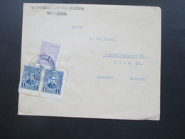 Paraguay Beleg Des Vice Consulado De Austri Villarrica - Wien 3 Marken Mit Aufdruck Kleines Rotes C 1930er Jahre - Paraguay