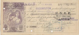 LETTRE DE CHANGE ILLUSTREE - RAFFINERIES D'HUILES-FENAILLE ET DESPEAUX- CHALLANS -VENDEE 1922 - Cambiali