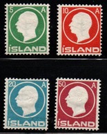 S085.-. ICELAND - 1912 - SC#: 92-95 - MNG - FREDERICK VIII - Ongebruikt