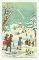 BUON NATALE, BAMBINI ILLUSTRATA GALBI - VIAGGIATA FP - Autres & Non Classés