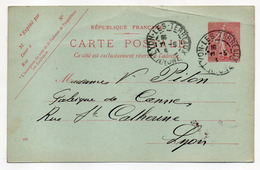 Entier Postal Semeuse Lignée ---n° 129 CP ( 405 ) -- LYON LES TERREAUX-69   Pour Lyon-69--cachets - Standaardpostkaarten En TSC (Voor 1995)