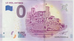 Billet Touristique 0 Euro Souvenir France 06 Le Vieil Antibes 2019-1 N°UEMV000046 - Private Proofs / Unofficial