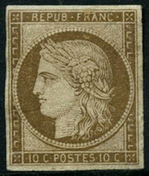 * N°1 10c Bistre, Quasi SC - TB - 1849-1850 Cérès