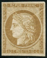 ** N°1F 10c Bistre, Réimp - TB - 1849-1850 Ceres