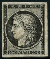 ** N°3F 20c Noir, Réimp - TB - 1849-1850 Ceres