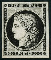 ** N°3F 20c Noir, Réimp - TB - 1849-1850 Cérès