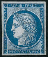 ** N°4d 25c Bleu, Réimp - TB - 1849-1850 Cérès