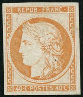 ** N°5g 40c Orange, Réimp  - TB. - 1849-1850 Ceres