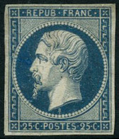 * N°10 25c Bleu, Charnière Un Peu Forte - B. - 1852 Louis-Napoléon