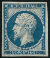 ** N°10c 25c Bleu, Réimp - TB. - 1852 Luigi-Napoleone