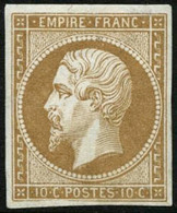 ** N°13A 10c Bistre, Type I - TB - 1853-1860 Napoléon III