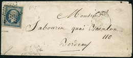 Lettre N°15 25c Bleu, Obl étoile Sur LSC De Paris Du 24/05/1852 - B - 1853-1860 Napoléon III