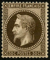 * N°30b 30c Brun Noir - TB. - 1863-1870 Napoléon III Lauré