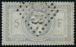 Oblit. N°33 5F Empire Obl Rouge - B. - 1863-1870 Napoleone III Con Gli Allori