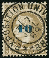 Oblit. N°34 10 Sur 10c Obl Expo Universelle De 89 TB - 1863-1870 Napoleone III Con Gli Allori