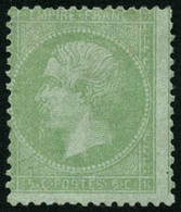 ** N°35 5c Vert-pâle S/bleu Centrage Traditionnel Signé Calves Et Brun - TB - 1863-1870 Napoléon III. Laure