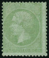 ** N°35 5c Vert-pâle S/bleu Centrage Traditionnel Signé Calves Et Brun - TB - 1863-1870 Napoleon III With Laurels