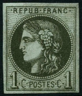 ** N°39A 1c Olive R1 - TB. - 1870 Bordeaux Printing