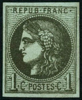 ** N°39Ab 1c Olive Foncé, R1 - TB - 1870 Bordeaux Printing