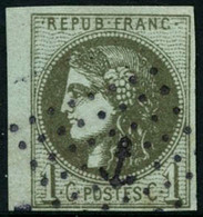 Oblit. N°39C 1c Olive R3 - TB. - 1870 Bordeaux Printing