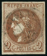 Oblit. N°40B 2c Brun-rouge R2 - TB - 1870 Ausgabe Bordeaux