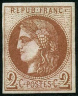 ** N°40Bg 2c Chocolat - TB - 1870 Bordeaux Printing