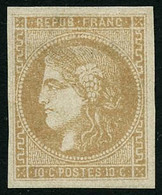 * N°43A 10c Bistre R1 - TB. - 1870 Bordeaux Printing