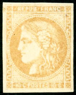 ** N°43B 10c Bisre-jaune R2 - TB - 1870 Ausgabe Bordeaux