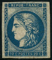 ** N°45A 20c Bleu, Type II R1 - TB. - 1870 Emisión De Bordeaux