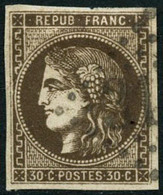 Oblit. N°47 30c Brun - TB. - 1870 Ausgabe Bordeaux