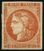 ** N°48 40c Orange, Signé Calves - TB - 1870 Emissione Di Bordeaux