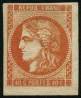 ** N°48 40c Orange, Petites Marges - B. - 1870 Emissione Di Bordeaux