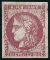 ** N°49 80c Rose - TB. - 1870 Bordeaux Printing